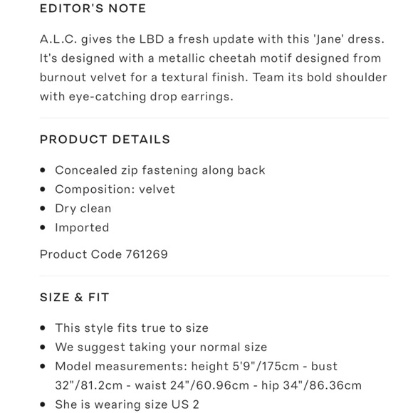 A.L.C. • Jane Metallic Velvet Burnout Mini Dress - Picture 16 of 16